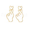 Finger Heart Alloy Stud Earrings FS-WG92D94-01-5