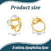 Unicraftale 8Pcs 2 Colors Rack Plating Oval Brass Micro Pave Cubic Zirconia Adjustable Ring Components KK-UN0003-41-3