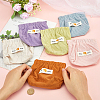 Gorgecraft 6pcs 6 styles Mini Cloth Printed Multipurpose Shrapnel Makeup Bags Change Purse ABAG-GF0001-25-3