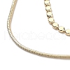 Brass Double Layer Necklaces NJEW-Q344-01G-2