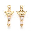 Brass Micro Pave Cubic Zirconia Pendants KK-N263-84G-1