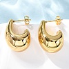 J-Shaped 304 Stainless Steel Stud Earrings EJEW-A125-25G-1