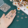   120Pcs 12 Styles Tibetan Style Alloy Connector Charms FIND-PH0020-07-3