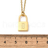 304 Stainless Steel Rolo Chain Pendant Necklaces NJEW-S444-01G-04-5