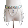 Clear AB Acrylic Alloy Tassel Chain Sexy Skirt Waist Chains for Beach Party FS-WGA6328-05-1
