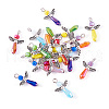 21Pcs Angel Glass Pendants PALLOY-TAC0129-11