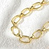 Brass Oval Link Chain Bracelets for Women Men BJEW-K273-11G-3