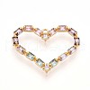 Brass Micro Pave Cubic Zirconia Pendants KK-N261-13G-1