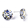 Cellulose Acetate(Resin) Stud Earring Findings KY-R022-014-5