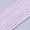 Electroplate Glass Beads Strands GLAA-F078-FR21-1