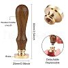 DIY Wood Wax Seal Stamp AJEW-WH0131-134-2