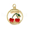 Brass Enamel Pendants KK-B136-02G-02-1