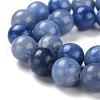 Round Dyed & Heated Natural Blue Aventurine Beads Strands G-R254-10mm-5