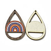 American Flag Theme Single Face Printed Aspen Wood Pendants WOOD-G014-01B-2