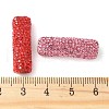 Rhinestone Clay Pave Brass Beads KK-P305-07E-G-3