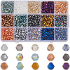 SOFPLATE 2400Pcs 15 Styles Electroplate Glass Bead Strands EGLA-SP0001-02-1