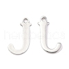 Tarnish Resistant 304 Stainless Steel Alphabet Charms STAS-H122-J-P-1