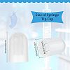 Olycraft 100Pcs Transparent Plastic Syringe Tip Cap AJEW-OC0002-97-2