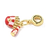 Brass Enamel European Dangle Charms KK-I355-21G-01-2