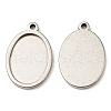 Non-Tarnish 201 Stainless Steel Pendant Cabochon Settings STAS-F296-05A-P-2