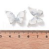 Brass Micro Pave Clear Cubic Zirconia Pendants KK-B102-14S-3