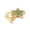 Brass Micro Pave Cubic Zirconia Charms KK-G444-02G-05-3