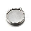 304 Stainless Steel Pendant Cabochon Settings STAS-S181-02P-F-2