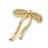 Rack Plating Brass Micro Pave Clear Cubic Zirconia Pendants X-KK-H463-12G-2