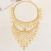 Middle Eastern Vintage Brass Coin Tassel Face Veil Holiday Party Accessory RO3391-6