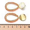 Teardrop Brass Dangle Stud Earrings EJEW-S261-04G-6