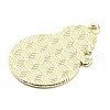 Golden Plated Alloy Enamel Pendants ENAM-L041-07G-01-2