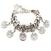 Vintage Style Alloy Coin Tassel Anklets for Women FS-WGA8430-04-2