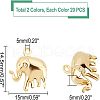 Unicraftale 40Pcs 2 Colors 304 Stainless Steel Charms STAS-UN0030-08-5