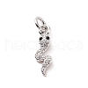 Brass Micro Pave Cubic Zirconia Charms KK-C012-27P-1