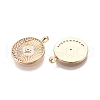Brass Micro Pave Clear Cubic Zirconia Pendants KK-C005-07G-1