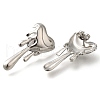 304 Stainless Steel Heart Stud Earrings EJEW-I312-12P-2