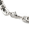 Two Tone 304 Stainless Steel Link Chain Bracelet BJEW-B078-29BP-3