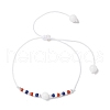 Independence Day Glass Seed Beads Braided Bead Bracelets BJEW-MZ00179-02-3
