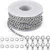 SUNNYCLUE 304 Stainless Steel Figaro Chains Chains FIND-SC0012-50B-P-1
