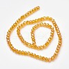 Electroplate Glass Beads Strands X-EGLA-D020-6x4mm-51-2