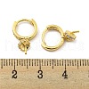 Brass Micro Pave Clear Cubic Zirconia Hoop Earring Findings KK-G490-12G-3