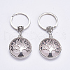 Natural Rose Quartz Keychain KEYC-G043-C04-1