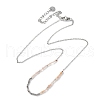 Faceted Round Natural Sunstone Beaded Necklaces NJEW-A045-05P-2