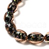 Handmade Dichroic Foil Glass Beads Strands DICH-U001-12F-3