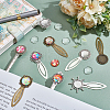  38pcs 14 Styles Alloy with  Iron Bookmark Cabochon Setting FIND-NB0005-25-5
