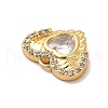 Rack Plating Brass Micro Pave Cubic Zirconia Charms KK-P230-19G-01-3