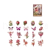 40Pcs 20 Styles Waterproof Flower Fairy PET Stickers PW-WG13993-03-1
