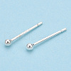 925 Sterling Silver Round Ball Stud Earrings STER-T005-01A-2