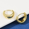 Brass Textured Hoop Earrings EJEW-L299-05G-2