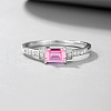 Simple Stylish S925 Sterling Silver Micro Pave Cubic Zirconia Rings for Women TG6713-2-6